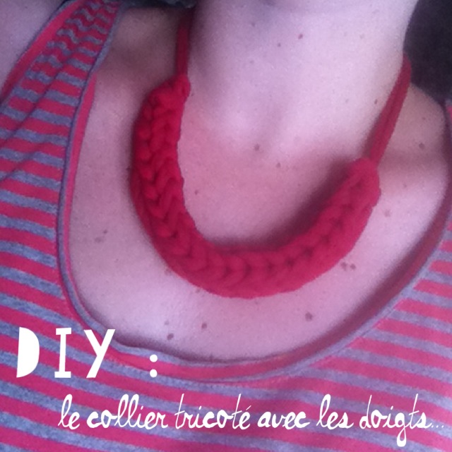 DIY Le collier tricoté avec les doigts